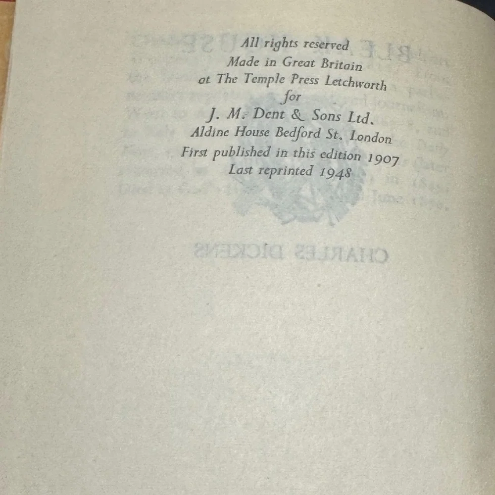 Bleak House Charles Dickens Everyman's Library 1948 Vintage Red‎ Hardcover Book